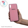 قاب گوشی سامسونگ Samsung A70 مدل پشت گلس - لیمویی