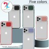 قاب گوشی اپل Apple iphone 12 pro max مدل محافظ لنز دار کشویی - آبی سورمه ای