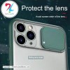 قاب گوشی اپل Apple iphone 12 pro max مدل محافظ لنز دار کشویی - آبی سورمه ای