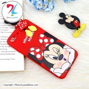 قاب محافظ فانتزی برجسته سیلیکونی اپل ایفون Apple iphone 8plus طرح میکی موس