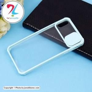 قاب گوشی اپل Apple iphone xs max مدل محافظ لنزدار کشویی پشت شفاف ضربه گیر