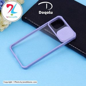 قاب گوشی اپل Apple iphone 11 pro max مدل محافظ لنزدار کشویی پشت شفاف ضربه گیر