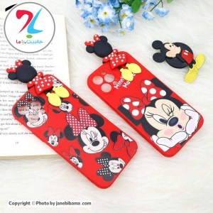 قاب گوشی آیفون اپل سیلیکونی فانتزی محافظ لنز پاپ سوکت دار Apple iphone 12 pro طرح میکی موس