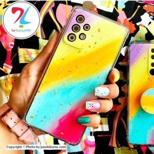 قاب محافظ لنزدار رزین طرح آبرنگی پاپ سوکت دار Xiaomi Poco X3