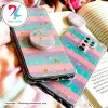 قاب محافظ لنزدار رزین طرح آبرنگی پاپ سوکت دار Xiaomi Poco X3 - طرح1