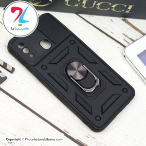 قاب گوشی سامسونگ ضد ضربه محافظ لنزدار هولدر دار Samsung A20