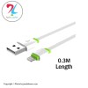 کابل Lightningتبدیل USBبه اپل ایفون Apple iphoneمدلLDNIO XS-073 30cm - سفید