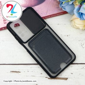 قاب محافظ PC مات محافظ لنزدار کشویی جاکارتی دار شیائومی Xiaomi Mi 10T