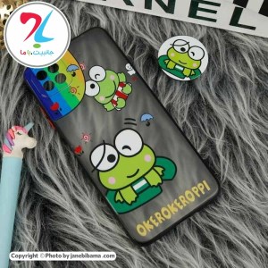 قاب گوشی سامسونگ Samsung A22 5G مدل فانتزی محافظ لنز پاپ سوکت دار طرح قورباغه