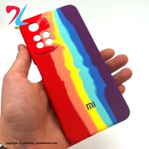 قاب سیلیکونی اورجینال رنگین کمانی محافظ لنزدار شیائومی Xiaomi note11 pro