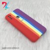  قاب سیلیکونی اورجینال رنگین کمانی محافظ لنزدار سامسونگ Galaxy A11-رنگ چند بنفش 