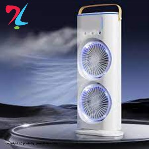 پنکه مه پاش شارژی دو فن چرخشی