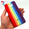 قاب سیلیکونی اورجینال رنگین کمانی محافظ لنزدار شیائومی Xiaomi poco x3-رنگ چند رنگ بنفش 