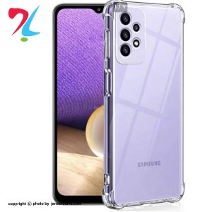 قاب ژله ای شفاف کپسول دار و محافظ لنز دار مناسب برای سامسونگ GALAXY A32 4G