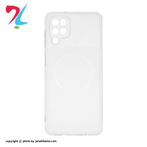 قاب ژله ای شفاف مستطیلی طرح مگ سیف محافظ لنزدار سامسونگ Samsung Galaxy A12 / M12 / F12