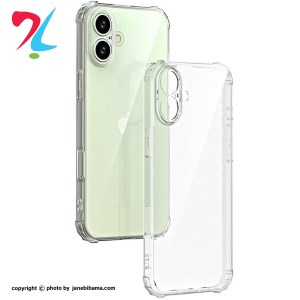 قاب ژله ای شفاف کپسول دار و محافظ لنز دار مناسب برای آیفون iphone 17 