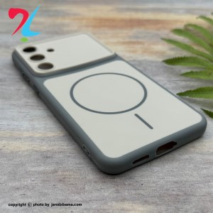 قاب گوشی Galaxy S24 FE سامسونگ مات NEW PVD سیلیکونی تبدیل آیفون 17 طرح مگ سیف