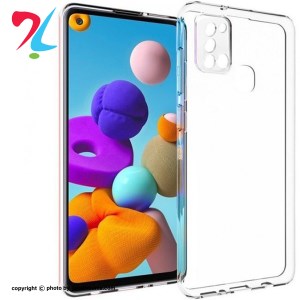 قاب ژله ای شفاف کپسول دار و محافظ لنز دار مناسب برای سامسونگ GALAXY A21S