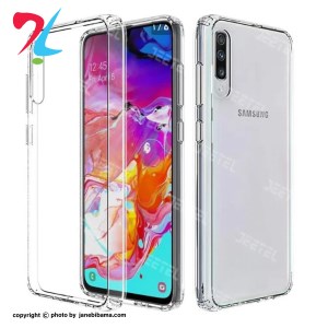 قاب ژله ای شفاف کپسول دار و محافظ لنز دار مناسب برای سامسونگ GALAXY A50/A50S/A30S