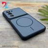 قاب گوشی Redmi 15 4G شیائومی مات NEW PVD سیلیکونی تبدیل آیفون 17 طرح مگ سیف -سرمه ای