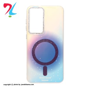 قاب Good Mood هولوگرامی لنز نگین دار طرح مگ سیف شاین سامسونگ Samsung Galaxy S25 FE