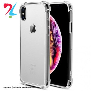 قاب ژله ای شفاف کپسول دار و محافظ لنز دار مناسب برای آیفون iphone X