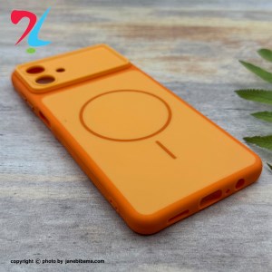 قاب گوشی Galaxy A07 سامسونگ مات NEW PVD سیلیکونی تبدیل آیفون 17 طرح مگ سیف 