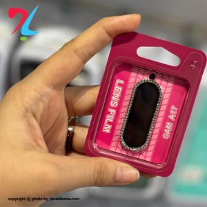 محافظ لنز رینگی اورجینال نگین دار سامسونگ مدل Galaxy A17 -سیلور