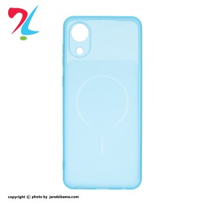 قاب ژله ای شفاف مستطیلی طرح مگ سیف محافظ لنزدار سامسونگ Samsung Galaxy A03 Core