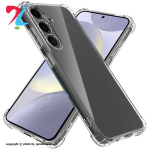 قاب ژله ای شفاف کپسول دار و محافظ لنز دار مناسب برای سامسونگ GALAXY A17
