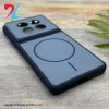 قاب گوشی Redmi Note 14 Pro 4G شیائومی مات NEW PVD سیلیکونی تبدیل آیفون 17 طرح مگ سیف -سرمه ای