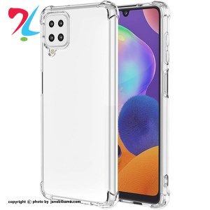 قاب ژله ای شفاف کپسول دار و محافظ لنز دار مناسب برای سامسونگ GALAXY A12