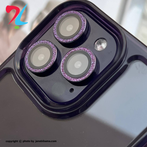 محافظ لنز دوربین مدل رینگی شاین دار مناسب برای گوشی موبایل اپل Iphone 14 pro / 14 pro max
